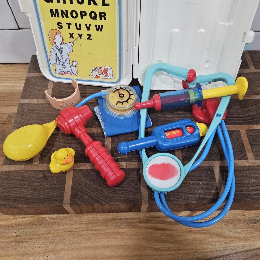 Vintage 1970s Fisher-Price Medical Doctor Physician Pretend Play Toy Set Kit